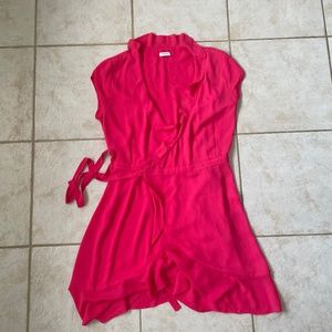 Sunday Best hot pink wrap dress